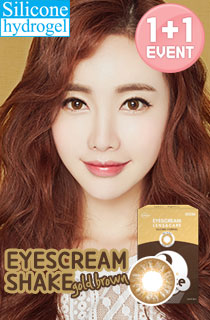 [1+1][1ヶ月] アイスクリームシェーク3 カラーゴールドブラウン(Eyescream Shake 3color GBrown) DIA 14.3mm